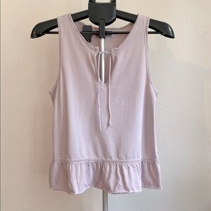 Abercrombie & Fitch Sleeveless Tie Front Peplum Tank Top